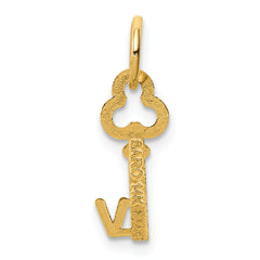 14K Gold Polished Initial V Charm Elegant Casted Design by Sophia Jewelers
