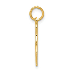 14K Gold Bowling Pins Charm for Men Polished Textured Finish