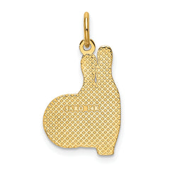 14K Gold Bowling Pins Charm for Men Polished Textured Finish