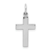 14k White Gold Cross Pendant