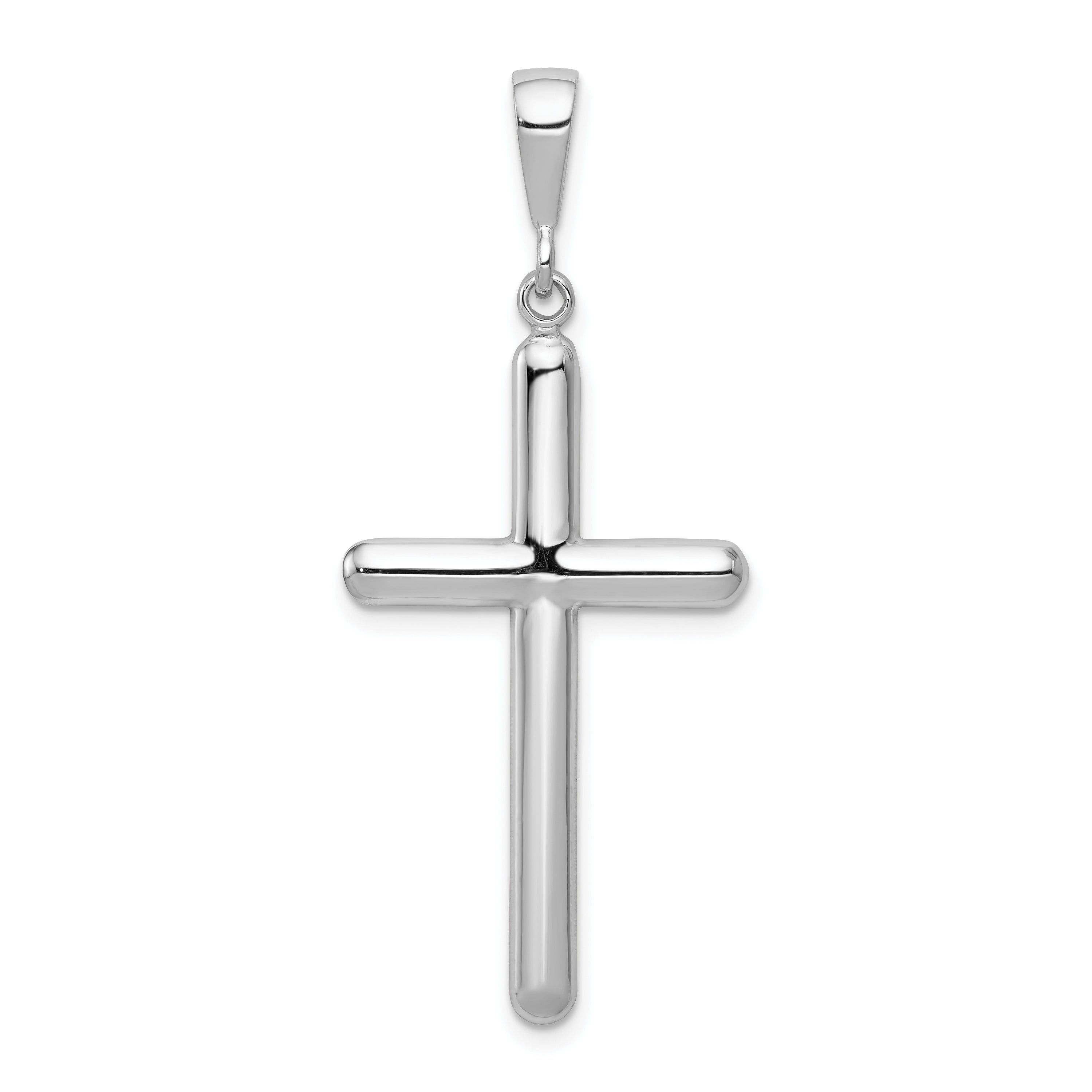 14k White Gold Cross Pendant