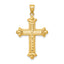 14k Reversible Diamond-cut Cross Pendant