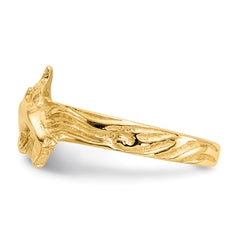 14K Dolphin Toe Ring