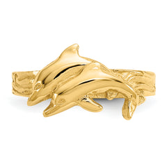 14K Dolphin Toe Ring