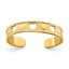 14k Heart Design Toe Ring