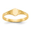 14k Polished Oval Baby Signet Ring
