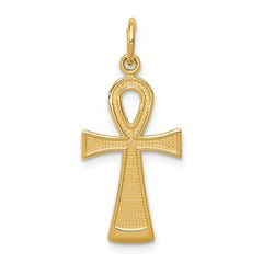 14k Ankh Cross Charm