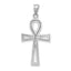 14k White Gold Ankh Cross Pendant