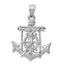 14k White Gold Mariners Cross Pendant
