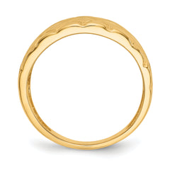 14K Marquise Pattern Dome Ring