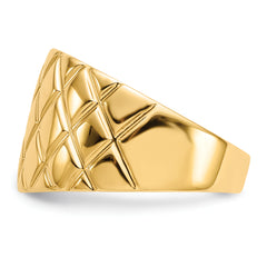 14K Marquise Pattern Dome Ring