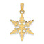 14k Polished Snowflake Charm