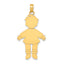 14k Flat Engravable Boy Charm