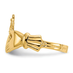 14k Polished Claddagh Ring