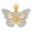 14k w/ Rhodium Butterfly Pendant