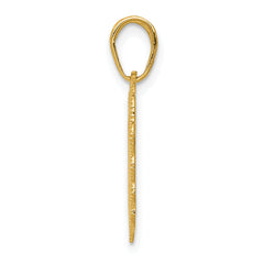 14K Gold RN Registered Nurse Heart Pendant with Polished Finish