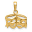 14k Polished Open-Backed Comedy/Tragedy Pendant