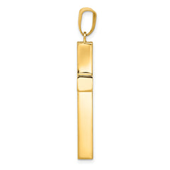 14K Gold Hollow Cross Pendant with Polished Finish Elegant and Timeless Design by Sophia Jewelers