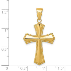 14K Gold Passion Cross Pendant Elegant Solid Cast Design