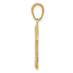 14K Gold Passion Cross Pendant with Solid Cast Design Elegant and Refined