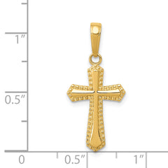 14K Gold Passion Cross Pendant with Solid Cast Design Elegant and Refined