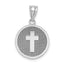 14k White Gold Reversible Cross & 1st Holy Communion Charm