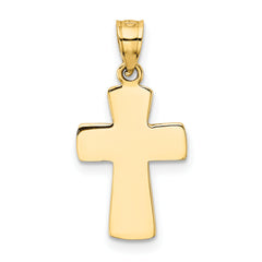 14K Gold First Holy Communion Cross Pendant Solid Cast, Elegant Design