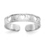 14k White Gold Polished With Hearts Toe Ring
