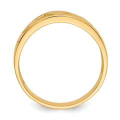 14k Polished Claddagh Band