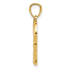 14K Gold Polished Infinity Heart Pendant with Timeless Design