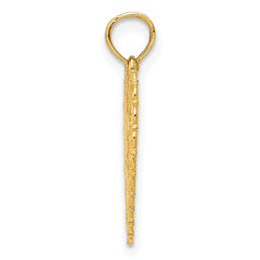 14K Gold Reversible Mom Pendant with Polished Finish Gift Ready