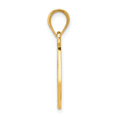 14K Gold USA Flag Enameled Pendant with Polished Finish for Men