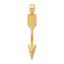 14K Polished 3D Arrow Pendant