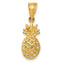 14k Polished 3D Pineapple Pendant