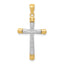 14K Two-tone Polished D/C Cross Pendant