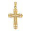 Filigree Cross Pendant in 14K Yellow Gold, 30mm Reversible - Sophia Jewelers