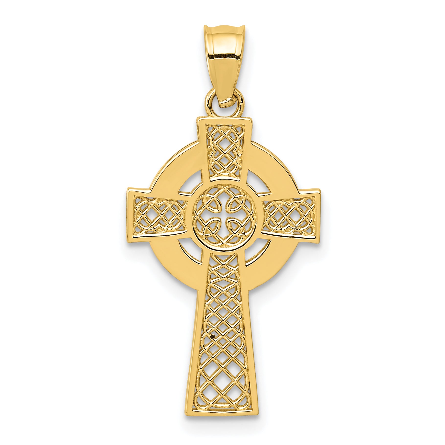 14k Celtic Cross Pendant