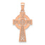 14k Rose Gold Celtic Cross Pendant