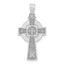 14k White Gold Celtic Cross Pendant