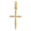 14K Polished Cross With Tapered Ends Pendant