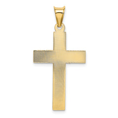 14K Gold Crucifix Pendant with Polished Satin Finish Elegant Design