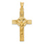 14k Polished Satin and D/C Crucifix Pendant