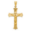 14k Polished Satin and D/C Crucifix Pendant