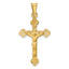 14k Polished Satin and D/C Crucifix Pendant