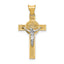 14k Two-Tone St. Benedict Medal Crucifix Cross Pendant