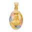 Sagrado Corazón De Jesús Pendant in 14K Two-Tone Gold, 21mm - Sophia Jewelers