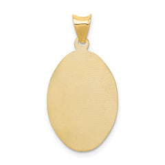 14K Gold Polished Corpus Pendant with Die-Struck Solid Design