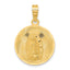 Our Lady of Guadalupe Round Pendant in 14K Yellow Gold, 28mm - Sophia Jewelers