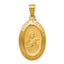 St. Theresa Medal Oval Pendant in 14K Yellow Gold, 29mm - Sophia Jewelers