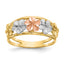 White Plumeria Flowers Ring in 14K Two-Tone Gold, Size 7 - Sophia Jewelers
